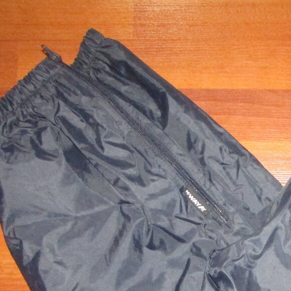 K-WAY Vintage Dark Blue Lined Splash Pants - Sz 8/M - Picture 9 of 9